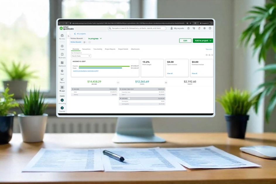 quickbooks job costing